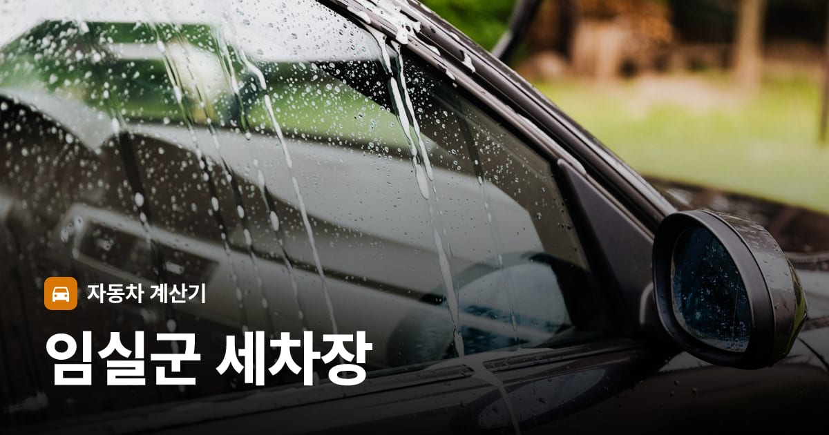 자동차 세차
